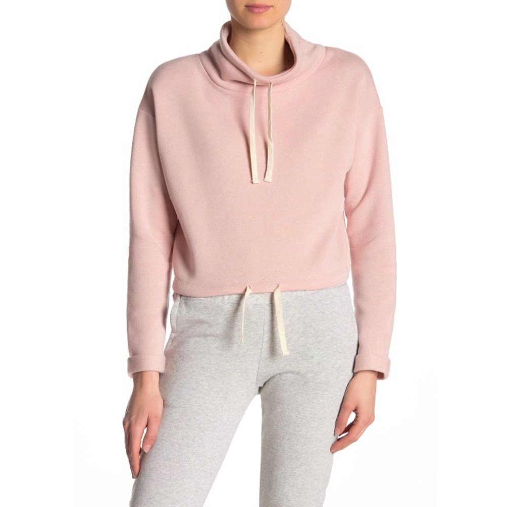 NWOT Alternative rose soft Funnel Neck Pullover s - Picture 1 of 6